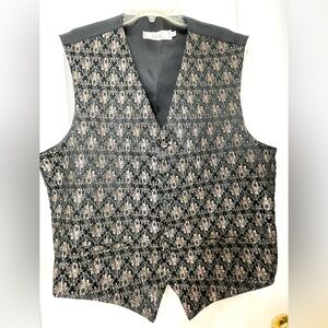 After Six Black and Gold Patterned Vest